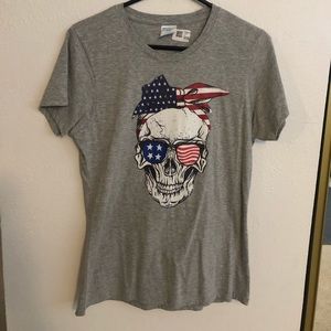 American themed skull Tshirt